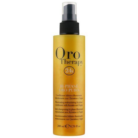Двофазний спрей з кератином та колоїдним золотом Fanola ORO THERAPY 200 мл FN0012 фото