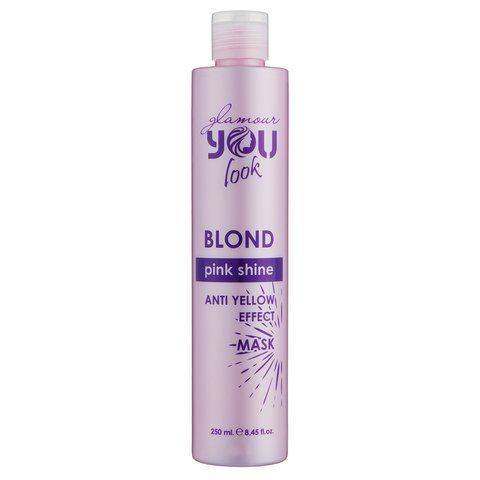 YouLook Blond PINK SHINE Anti Yellow Effect MASK маска для збереження кольору 250 мл YL0030 фото