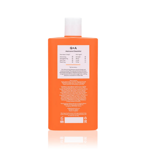 Шампунь для створення об'єму волосся Q+A Volumising Shampoo 250ml QA007 фото