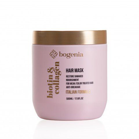 Bogenia Biotin & Collagen Hair Mask Маска глибоко живить та відновлює волосся BG0068 фото