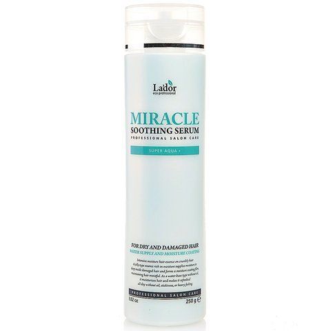 Зволожуюча сироватка для волосся з термозахистом La'dor Miracle Soothing Serum 250 мл LD0009 фото