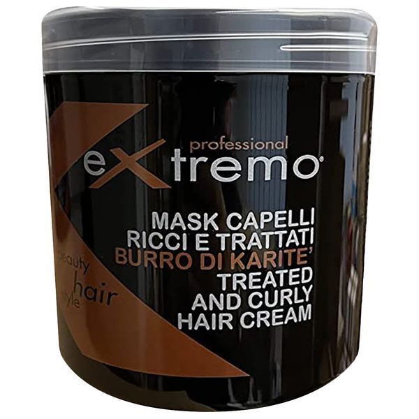 Маска для волосся з олією каріте Extremo Treated and Curly Hair Mask 1000 мл EX409 фото