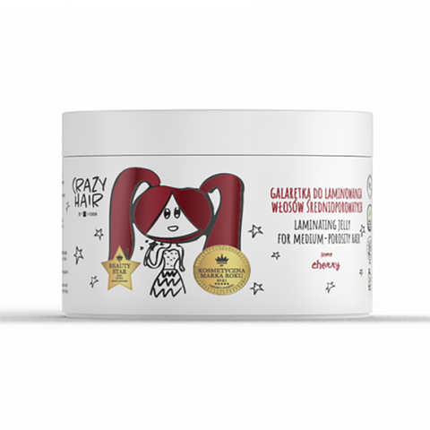 HiSkin Crazy Hair Mask Laminating Jelly For Medium-Porosity Hair Cherry Маска-желе для ламінування волосся з середньою пористістю Вишня 300 мл HSK0022 фото
