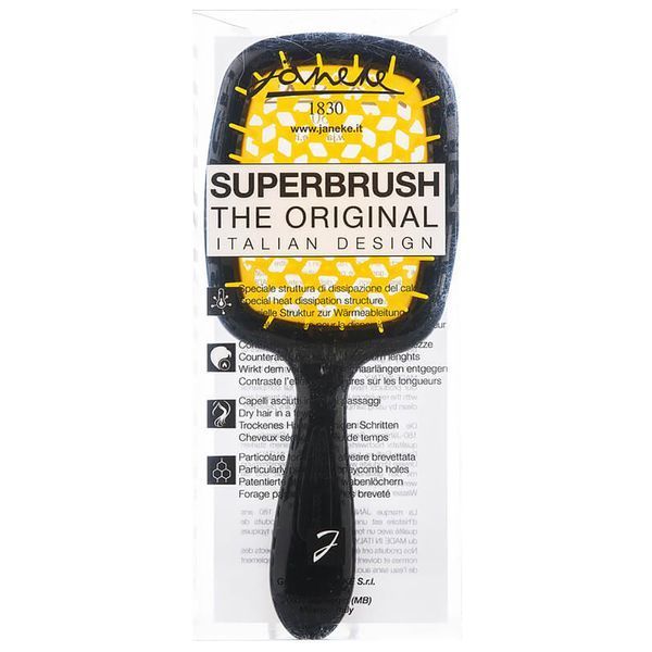 Janeke SUPERBRUSH BLACK/YELLOW. Гребінець. 71SP226 GIA 71SP226 GIA фото