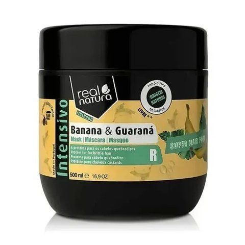 Real Nature Banana & Guarana Mask Маска для зміцнення та зволоження волосся 500 ml RN05 фото