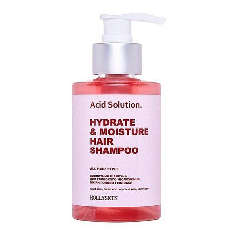 HollySkin Acid Solution Hydrate & Moisture Hair Shampoo Кислотний шампунь для глибокого зволоження шкіри голови і волосся 200 мл HLS0001 фото