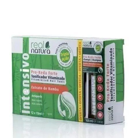 Real Nature Pro-Keda Forte Набір ампул з шампунем для зміцнення волосся та проти випадіння RN23 фото