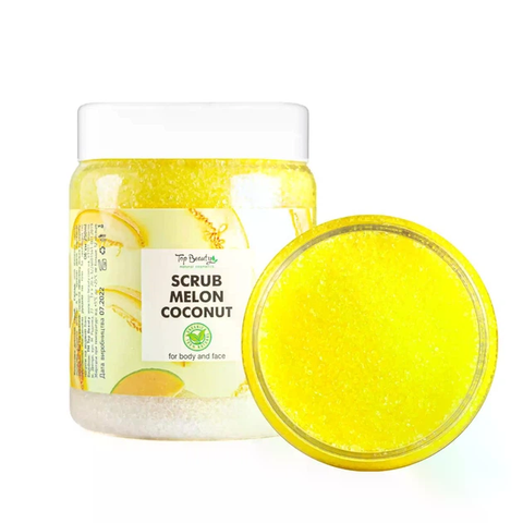 Скраб для тіла та обличчя TOP BEAUTY Scrub With Vitamin E For Body & Face Melon Coconut TPBC57 фото