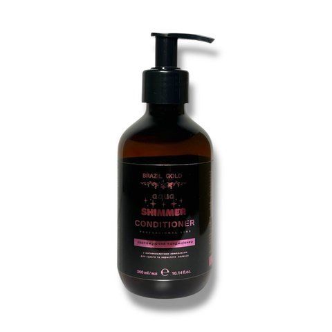 Зволожуючий кондиціонер для сухого та пористого волосся Brazil Gold Home Care Aqua Shimmer Conditioner 300 мл BGR008 фото