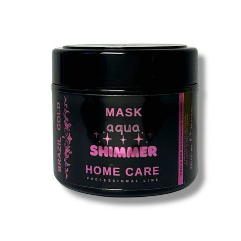 Маска для зволоження сухого та пористого волосся Brazil Gold Home Care Aqua Shimmer Mask 300 мл BRG009 фото