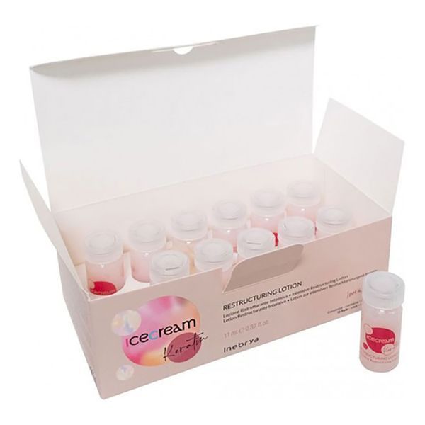Inebrya Ice Cream Keratin Restructuring Lotion 12x11 Ampoules Лосьйон для волосся з кератином (New Design) 12x11 ампул IN0020 фото